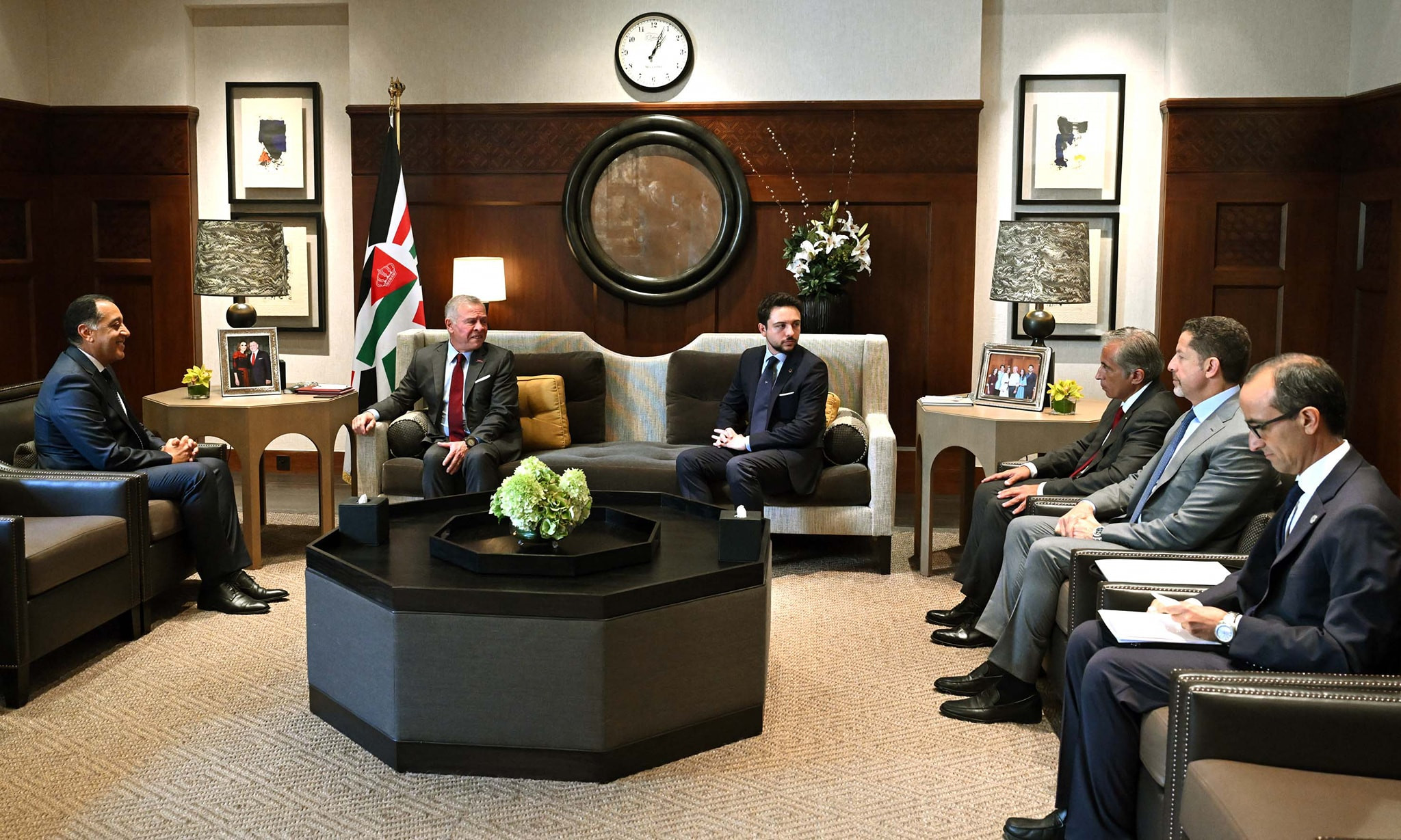 العاهل الاردني ومدبولي