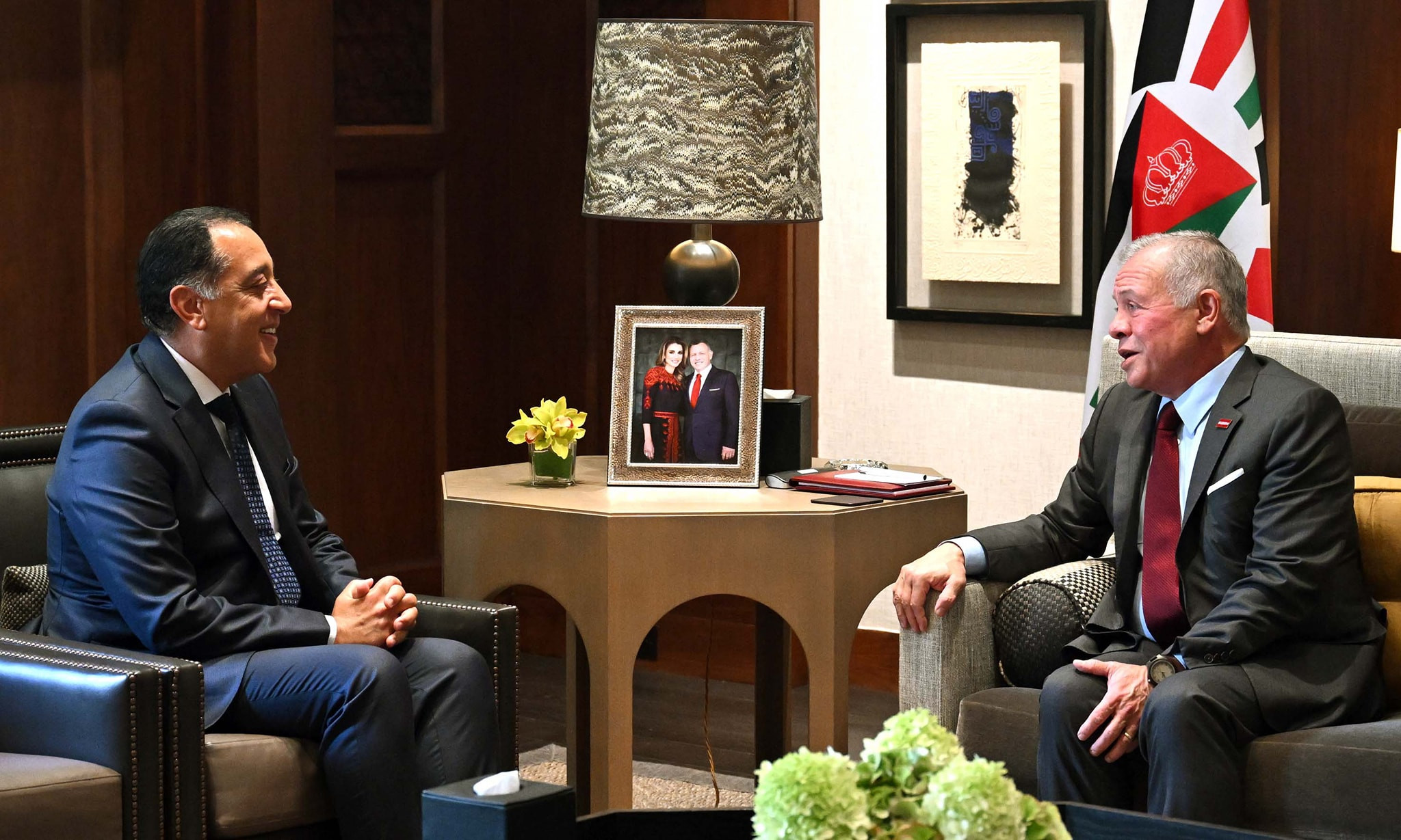 العاهل الاردني ومدبولي