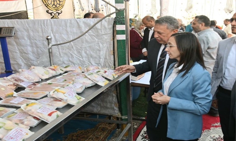 محافظ البحيرة تفتتح معرض منتجات المدارس الفنية بمدرسة شوكت الزراعية