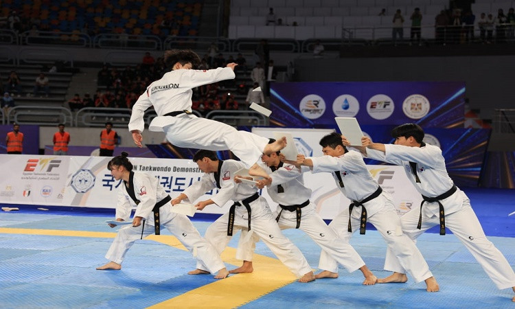 اختتام بطولة السفير الكوري للتايكوندو في القاهرة بعد عرض عالمي لفريق 