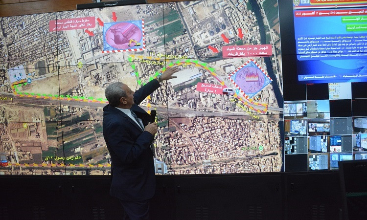 محافظ الغربية وقائد الدفاع الشعبي يشهدان تجارب عملية لأزمات افتراضية