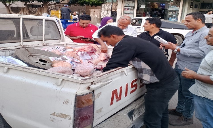 ضبط كميات كبيرة من اللحوم المذبوحة خارج المجازر بالمنوفية