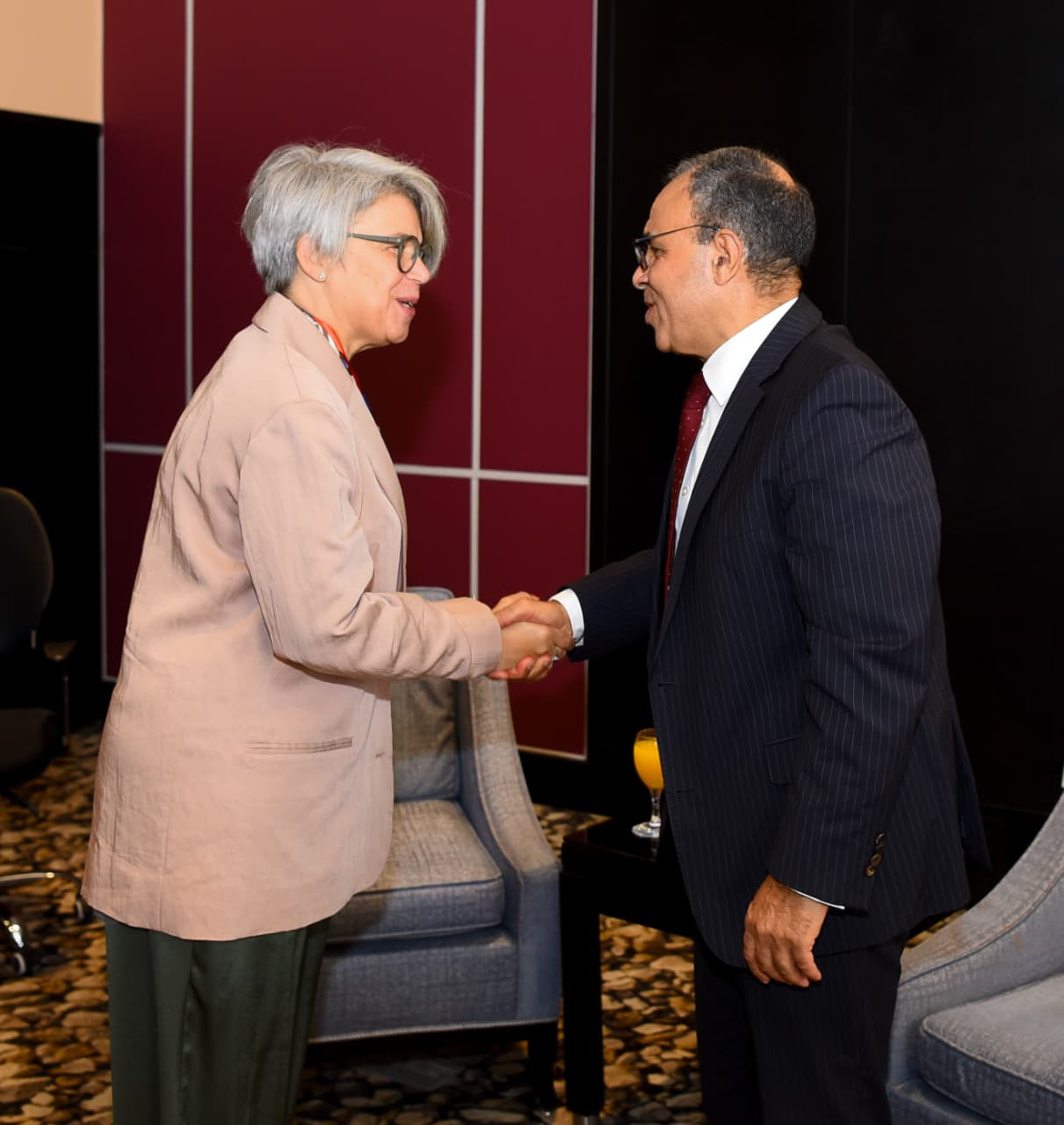 وزير الخارجية ومبعوثة الاتحاد الأوروبي