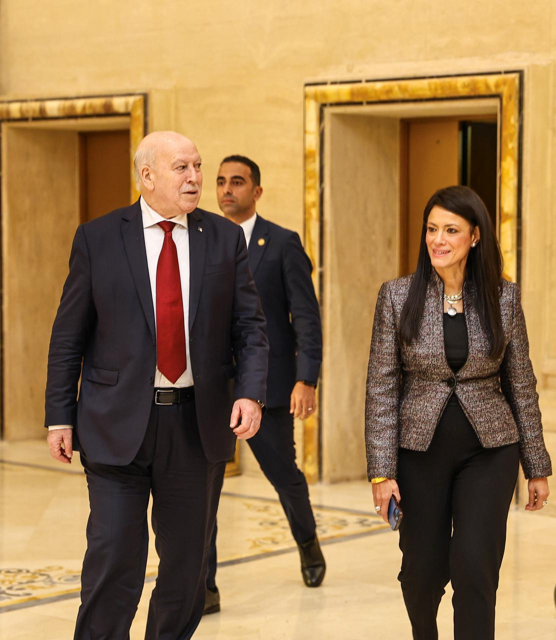 رانيا المشاط ووزير الصناعة الجزائري