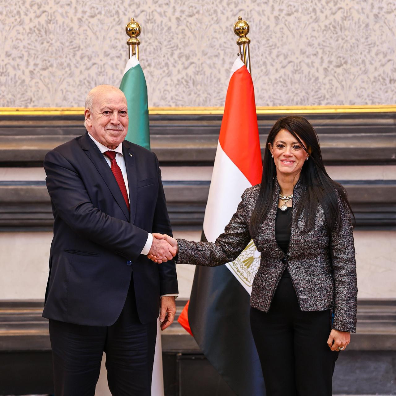 رانيا المشاط ووزير الصناعة الجزائري