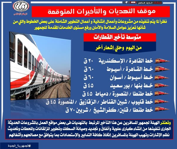 تاخيرات القطارات