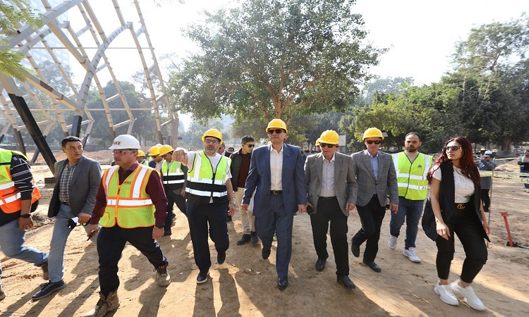 محافظ الجيزة يتفقد نسب التنفيذ بمشروع تطوير حديقة الحيوان