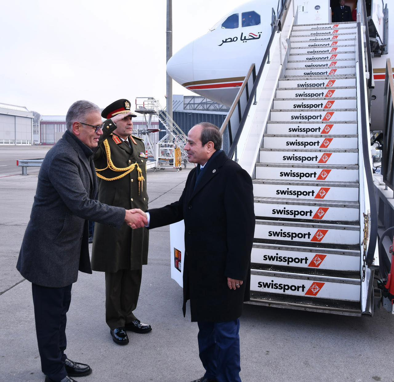 الرئيس السيسي يصل زيورخ