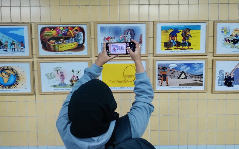 محطة صفاء حجازي تستقبل أول معرض دولي لفنون الكاريكاتير في حدث ثقافي فر