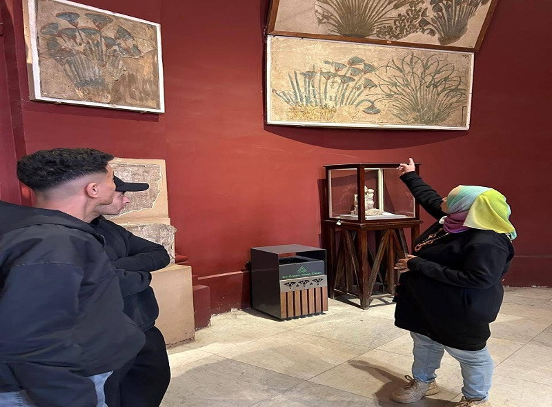 تجربة فنية لطلاب حلوان بالمتحف المصري