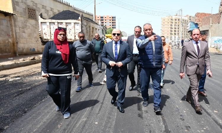 محافظ الغربية يتابع أعمال الانتهاء من رصف محور طريق المعامل