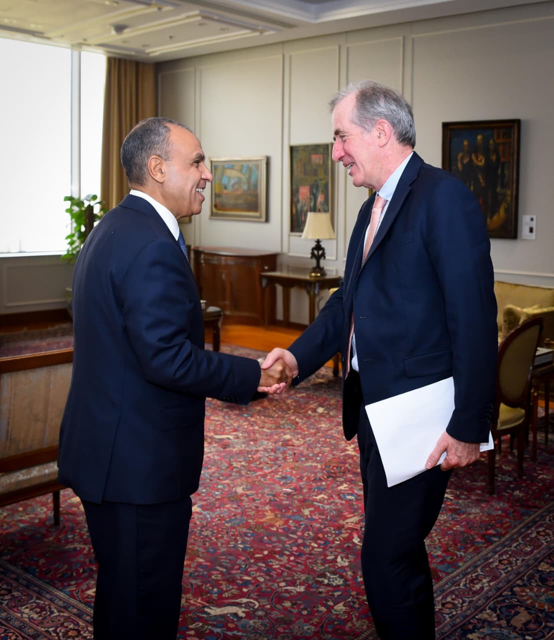 وزير الخارجية مع الممثل الأوروبي