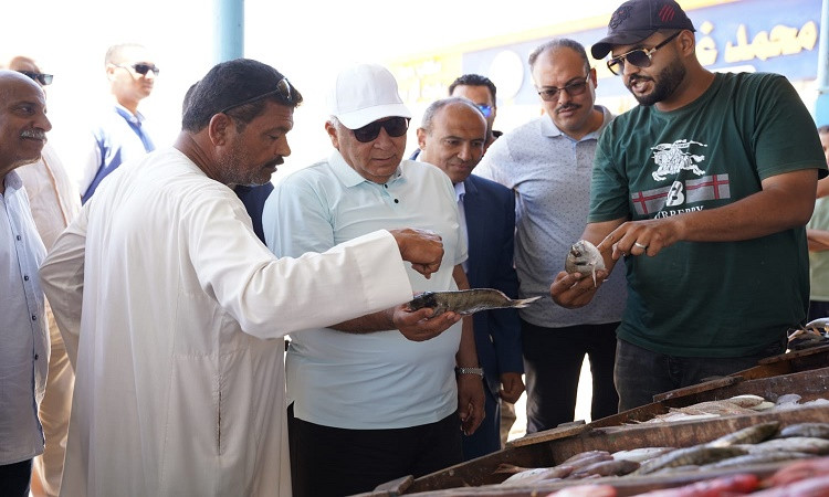 محافظ مطروح يتفقد حلقة الأسماك بالميناء ويوجه بإعلان الأسعار وفق حركة