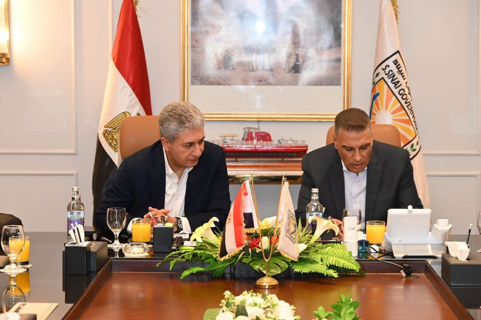 وزير السياحة والآثار ومحافظ جنوب سيناء