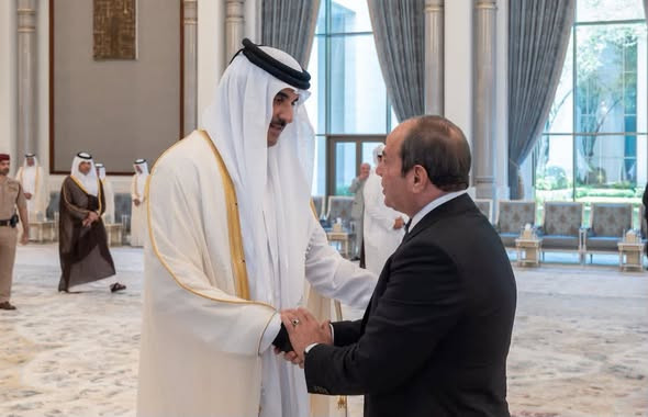 الرئيس وامير قطر