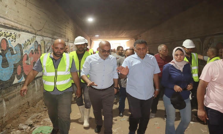 محافظ القليوبية يتابع تطوير أنفاق مدينة الخصوص