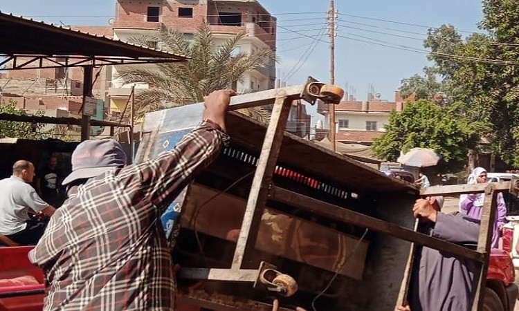 إزالات فورية لأكثر من 173 إشغال طريق وتحرير 62 محضر بالمنوفية