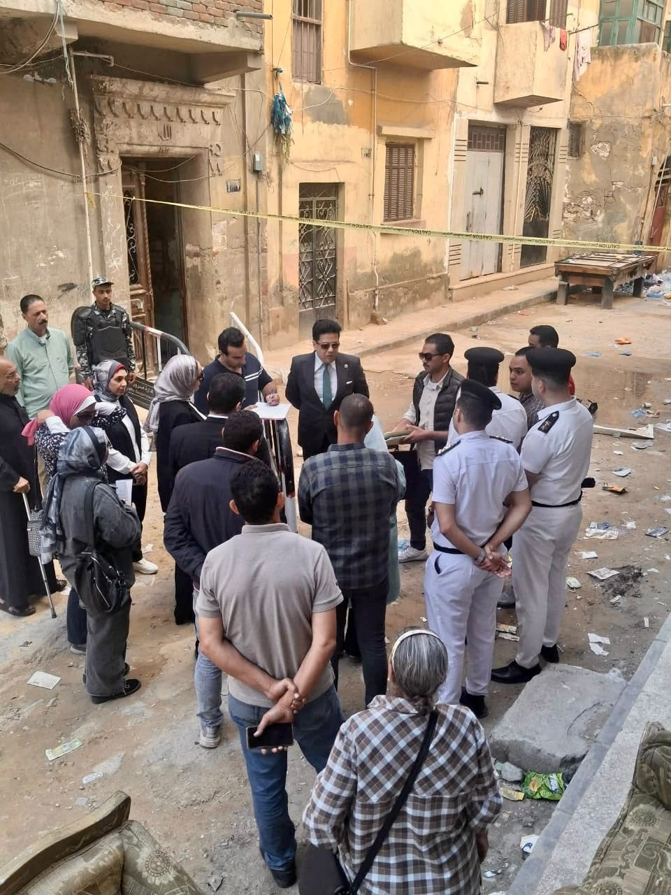 النيابة الإدارية تباشر التحقيق في ميل شديد لـ عقار بمنطقة محرم بك