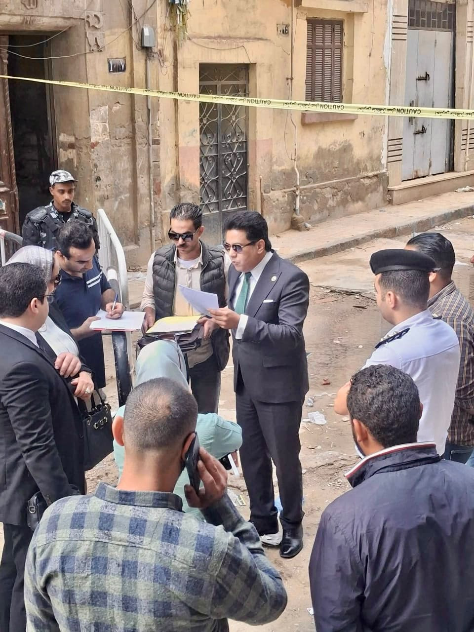 النيابة الإدارية تباشر التحقيق في ميل شديد لـ عقار بمنطقة محرم بك
